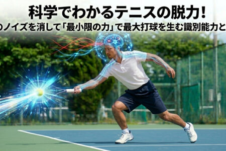科学でわかるテニスの脱力！脳のノイズを消して「最小限の力」で最大打球を生む識別能力とは？【運動神経】【識別能力】【テニス上達】
